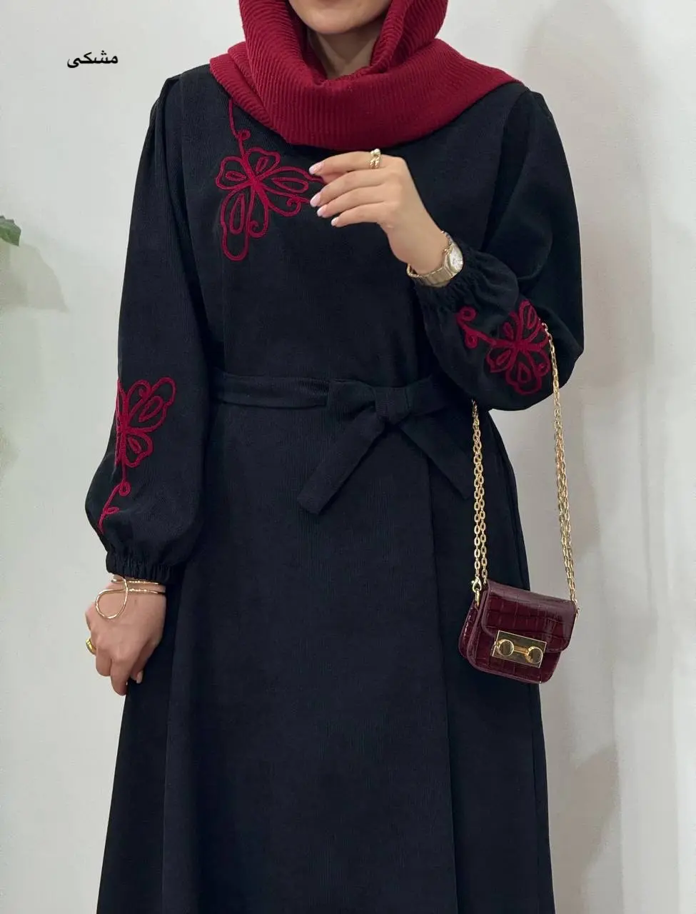 پیراهن مانتویی گلدوزی یامین 2